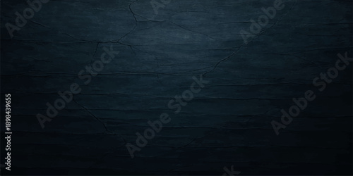 A dark blue grunge background with a textured vintage paper pattern creates a rough old wall surface design for a blank black and blue material backdrop