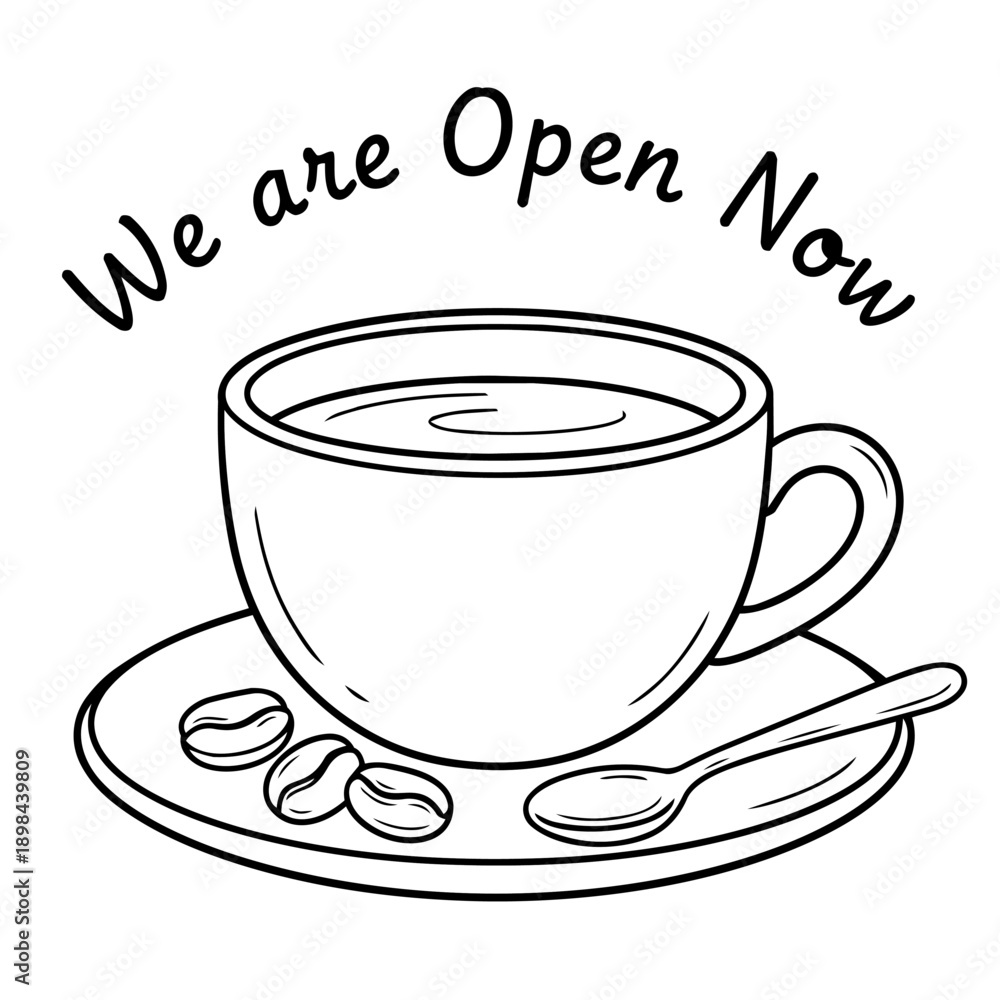 Obraz premium We Are Open Now