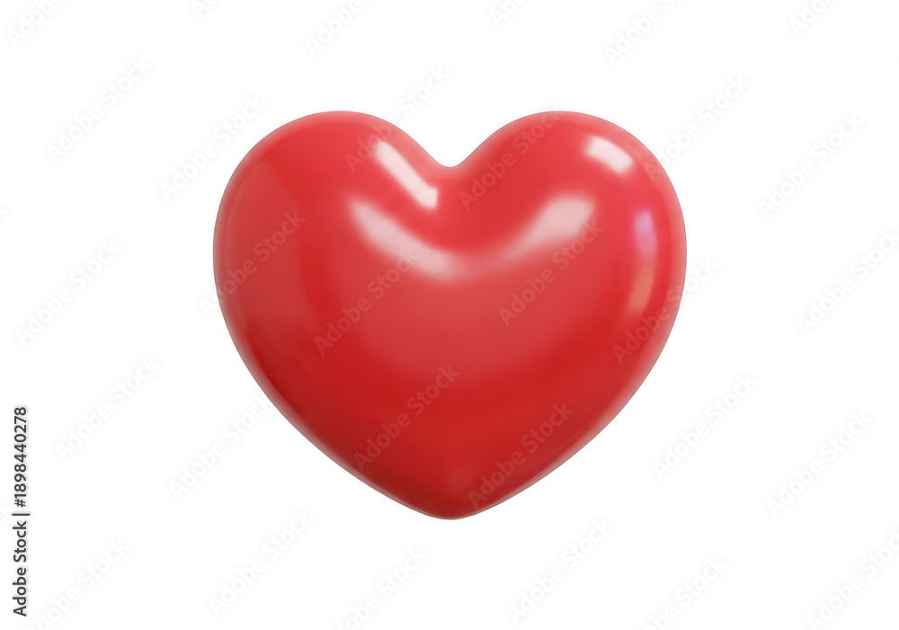 Fototapeta premium Shiny Red 3D Heart Symbol Isolated on Black Background for Love, Romance, Health, and Valentine's Day Concepts