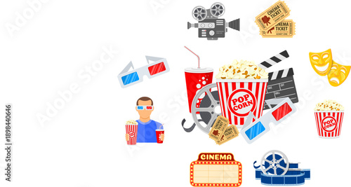 Cinema and Movie time concept