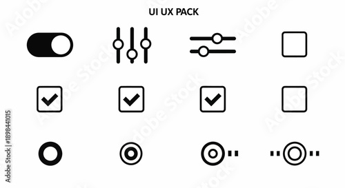 Ui ux pack vector illustration for modern technology applications software web design mobile app user interface elements