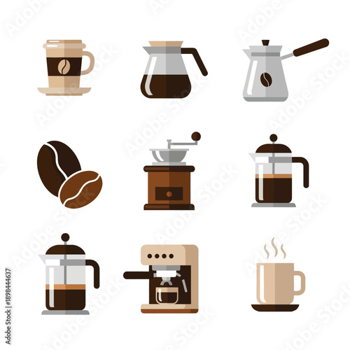 Coffee Collection: Icons of Brewing Methods and Essentials
