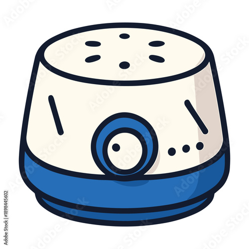 White and Blue Air Humidifier Device Illustration