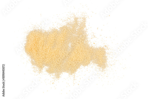 pile of brown cane sugar or sucrose isolated on white or transparent png