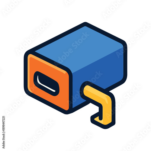 Handheld Pencil Sharpener with Crank Handle Vector