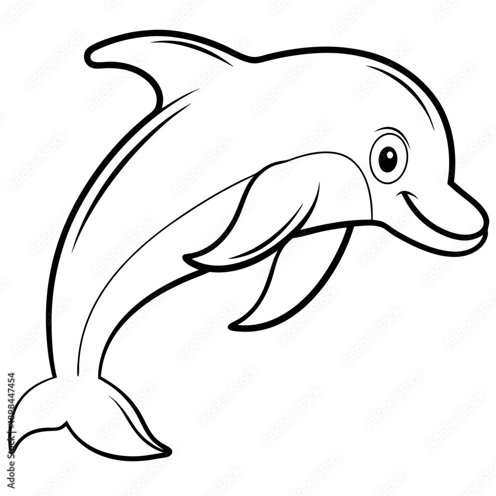 Fototapeta premium Dolphin isolated on white background