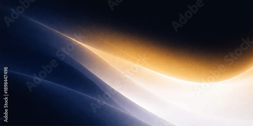 An abstract blue background featuring flowing light waves and glowing lines creates a digital motion design with a sense of energy and space