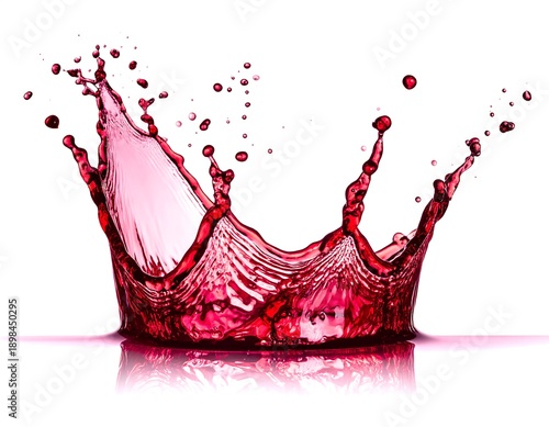Wallpaper Mural Red Liquid Crown Splash on White Background. Torontodigital.ca