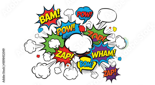comic book explosion speech bubbles