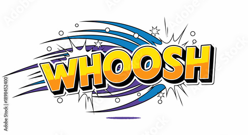 whoosh comic book style word