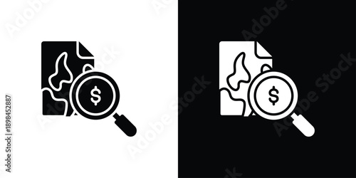 Geographic Icon Sheet Black And White