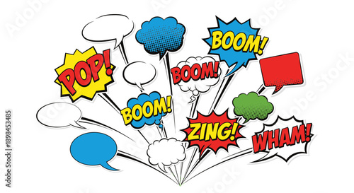 comic book explosion speech bubbles