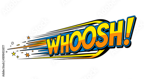Comic book speech bubble with whoosh effect