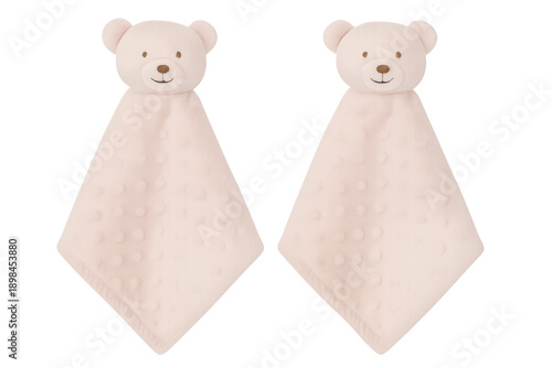 Pink bear baby comfort security blankets soother