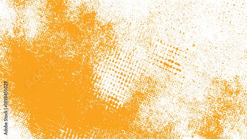 Vibrant orange and white textured abstract background design element with grunge effect