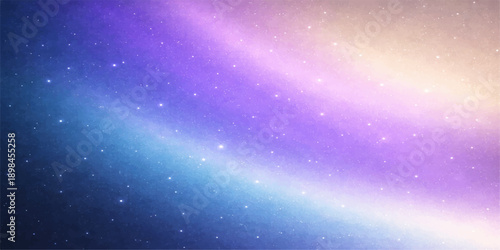 An abstract blue space background features a dark cosmos nebula with bright stars and a glowing galaxy starfield for a deep fantasy universe illustration