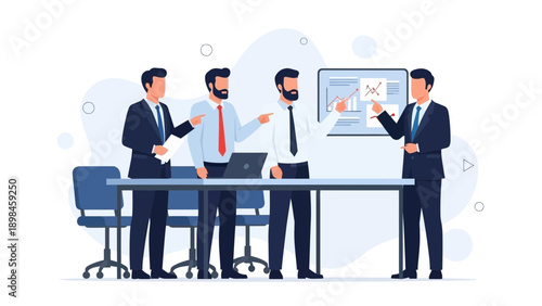 Business Meeting: Team Collaboration and Presentation