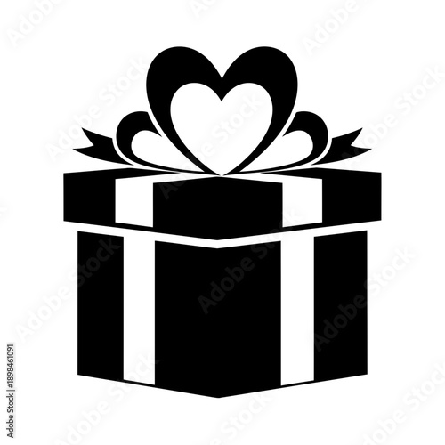 Heartfelt Gift Box Silhouette for Celebrations