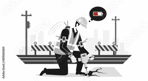 Man Kneeling Beside Injured Person on Ground.