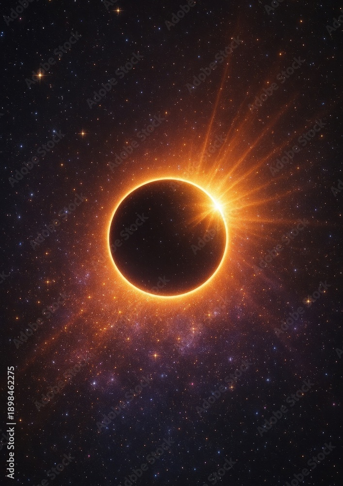 Obraz premium Eclipse cosmic glow universe