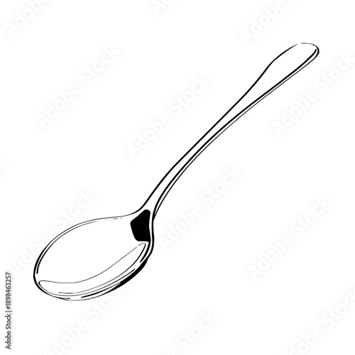 Silver Spoon Isolated on White Background