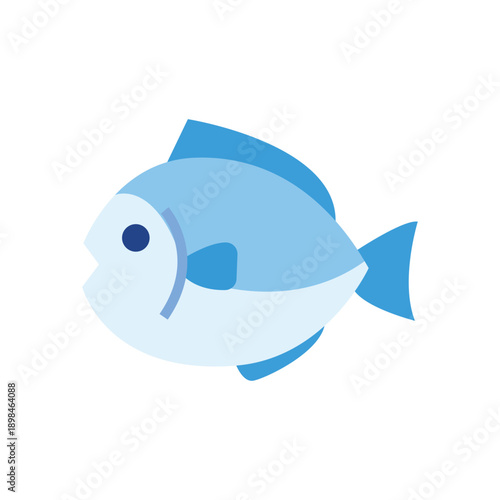 blue fish emoji symbol sign icon vector illustration isolated flat animal fishing sea 