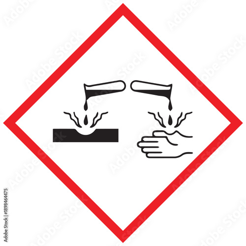 corrosive symbol Victor Art Illustration