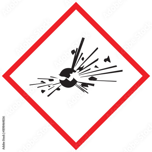 Explosive new safety symbol vector illustration Art