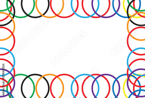 Multi colored circles on a white background victor Art