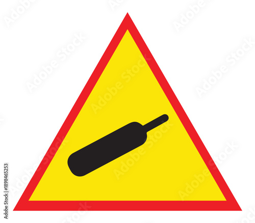 Sign gas under pressure. Compressed gas warning sign victor Illustration