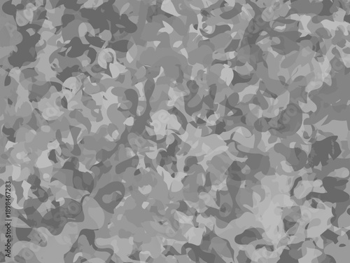 グレースケールの抽象カモフラージュ風パターン背景 有機的迷彩テクスチャの汎用デザイン ベクター非透過素材/Grayscale Abstract Camouflage Pattern Background with Organic Shapes Vector Texture Illustration Non Transparent
