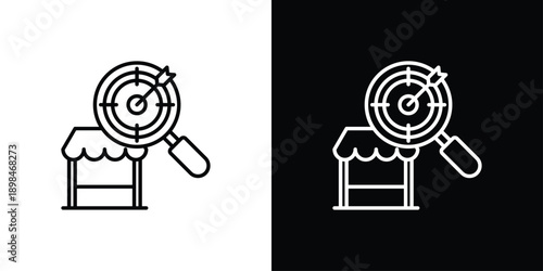 Niche market Icon Sheet Black And White