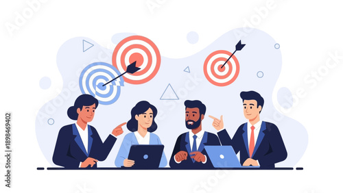 Business Team Meeting Strategy Planning Goals Achievement Corporate Success