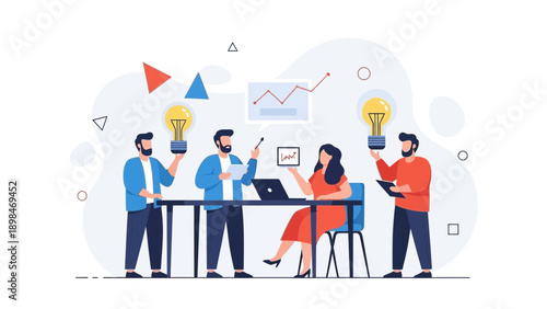 Brainstorming Business Team Innovation Idea Generation Meeting