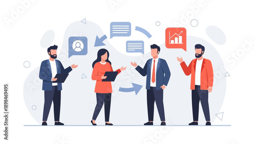 Business Team Collaboration and Communication Strategy Meeting