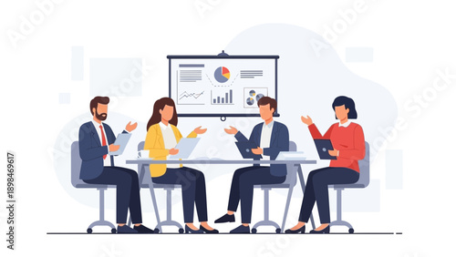 Business Meeting Team Collaboration Strategy Planning Boardroom Presentation