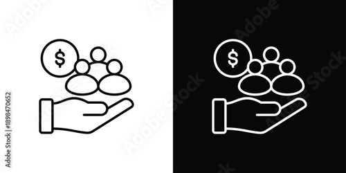 Customer Icon Sheet Black And White