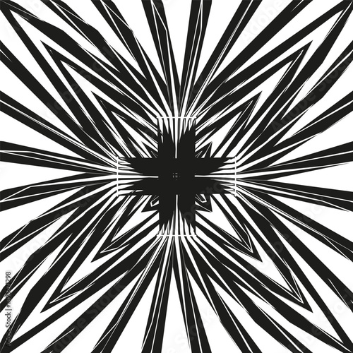 Professionalized crosslike Vector. Sophisticatedly spiky patterns. Sophisticatedly starburst symbols. Geometricalized artistic images.