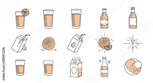 Collection of Beer and Beverage Icons.