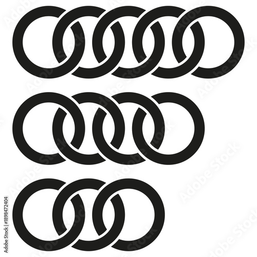 Professionalized linking Vector. Sophisticatedly circles patterns. Sophisticatedly chain icons. Professionalized variations symbols.