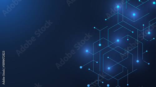 Motherboard digital abstract background. AI circuit board technology texture design. Semiconductor and computer processor on tech banner template concept. Vector illustration