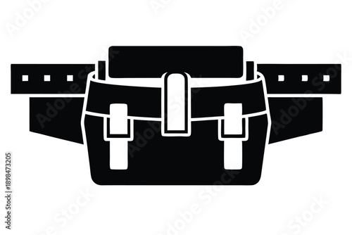 tool belt line art silhouette vector illustration