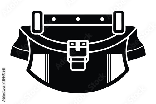 tool belt line art silhouette vector illustration