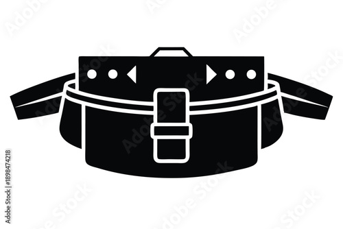 tool belt line art silhouette vector illustration