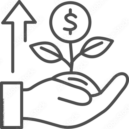Revenue Stream Outline Icon