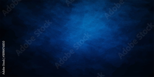 Dark blue abstract grunge background with clouds and texture