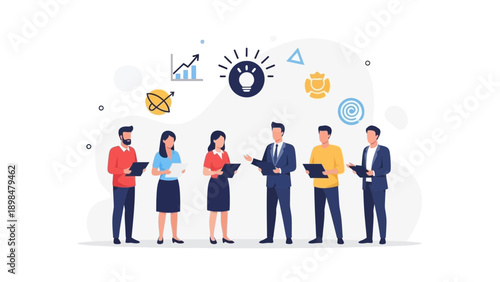 Business Team Collaboration Meeting Brainstorming Idea Generation