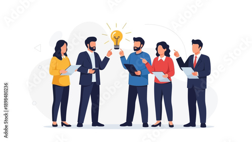 Teamwork Brainstorming Idea Lightbulb