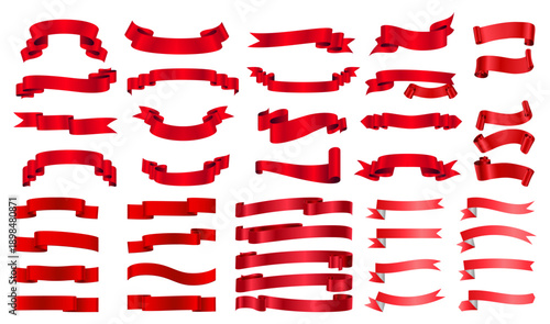 Ribbons collection. Ribbon banner art. Ribbons and banners. Flat ribbons. Set of Ribbons and banner. Banner illustration. Set of banner. Set of scroll ribbon, vintage ribbon