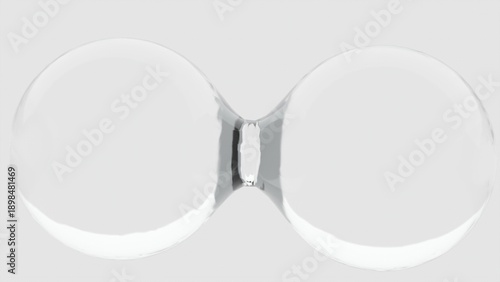 Abstract Glass balls. Computer generated 3d render